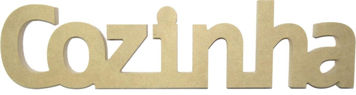 Recorte Palavra Cozinha 48,5X12cm MDF CRU