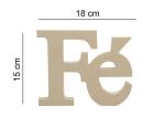 Recorte Palavra Fe   MDF CRU