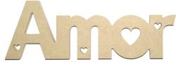 Recorte palavra amor  30x12cm mdf cru