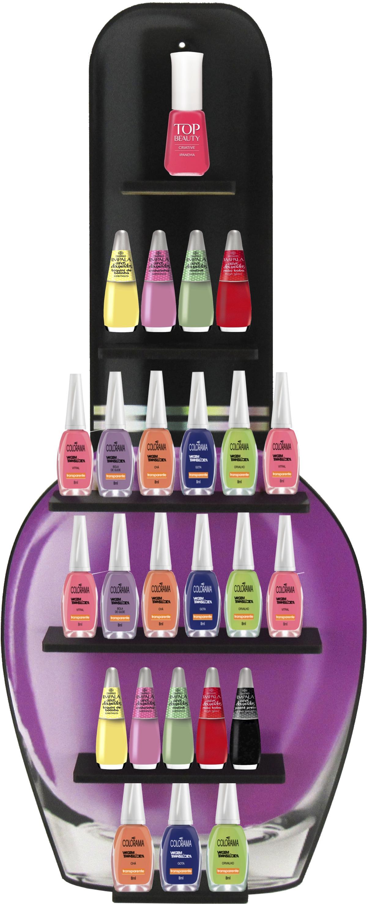 Expositor de Esmalte Lilas  Adesivado