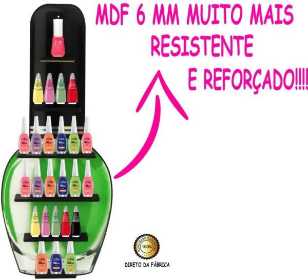Expositor de Esmalte Verde  Adesivado