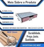 Gaveteiro De Mesa Gatinhos 1 Gaveta 32,5x23,5x6cm Mdf
