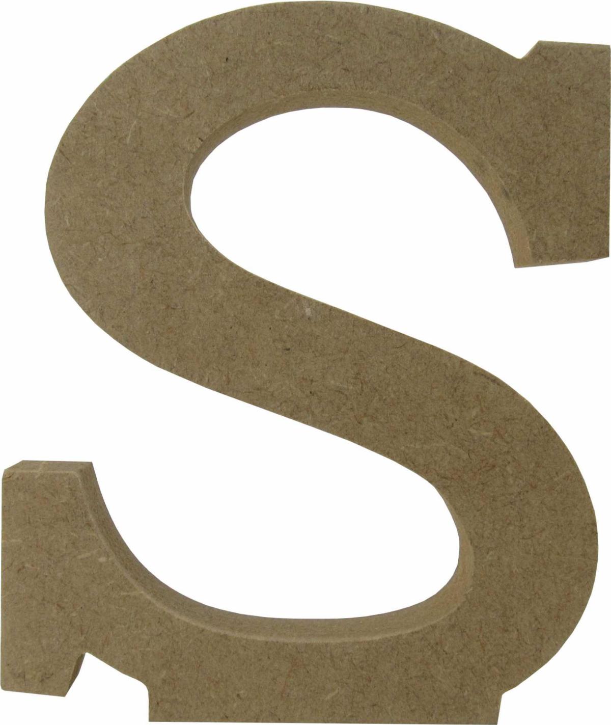 Letra S Individual de Mesa Mdf 15 cm