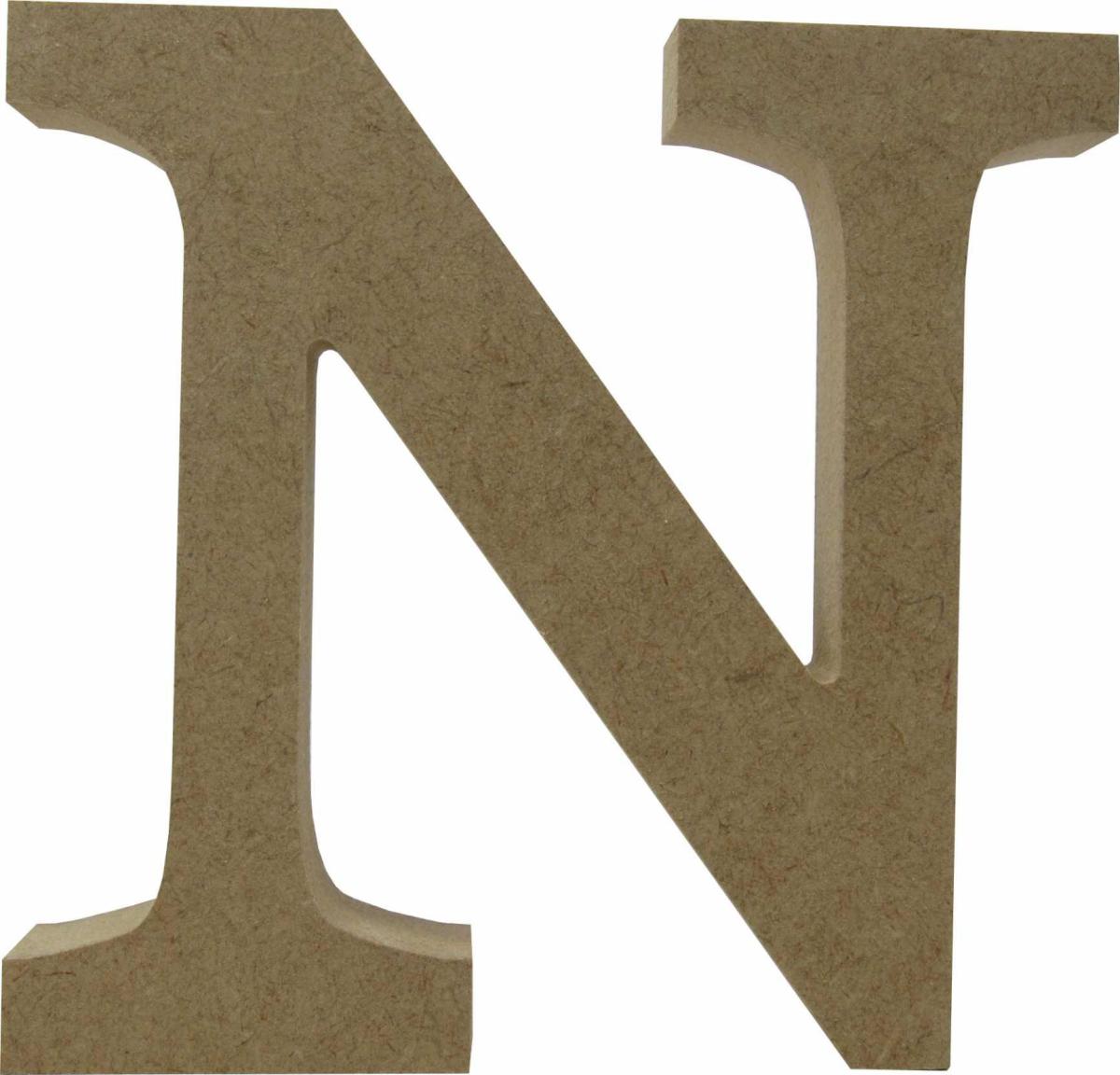 Letra N Individual de Mesa Mdf 15 cm