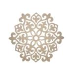 MANDALA LASER FLOR MEIO 3MM 29,5CM MDF Crú