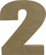 Numero 2 Individual de Mesa Mdf 15 cm 