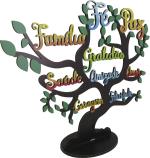 Arvore Mensageira Com Base 30,5X27cm Adesivada MDF