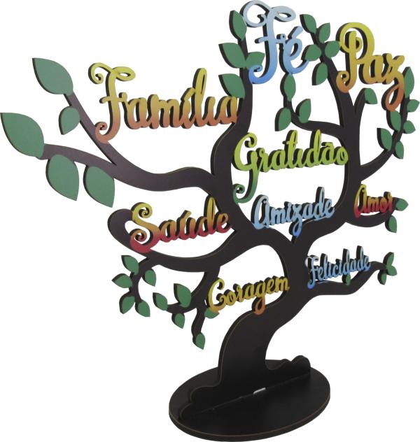 Arvore Mensageira Com Base 30,5X27cm Adesivada MDF