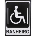 Placa Decorativa Informações Banheiro Deficiente Mdf
