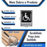 Placa Decorativa Informações Banheiro Deficiente Mdf