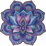 Placa Quadro Decorativa Mandala Recorte Grande Roxa Mdf