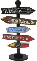 Placa Seta de Mesa Adesivada Jack Daniels Mdf