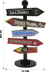 Placa Seta de Mesa Adesivada Jack Daniels Mdf