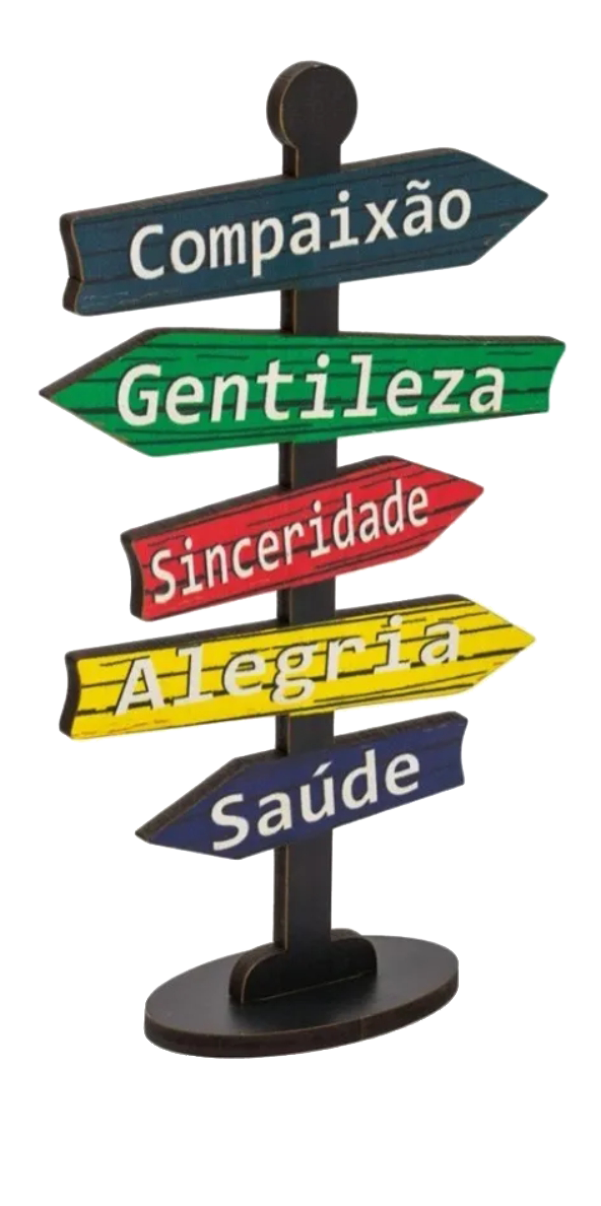 Placa Seta de Mesa Adesivada Compaixão  Mdf