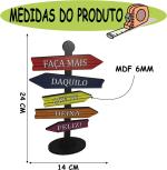 Placa Seta de Mesa Adesivada Faça mais  Mdf