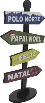 Placa Seta de Mesa Adesivada Polo Norte    Mdf