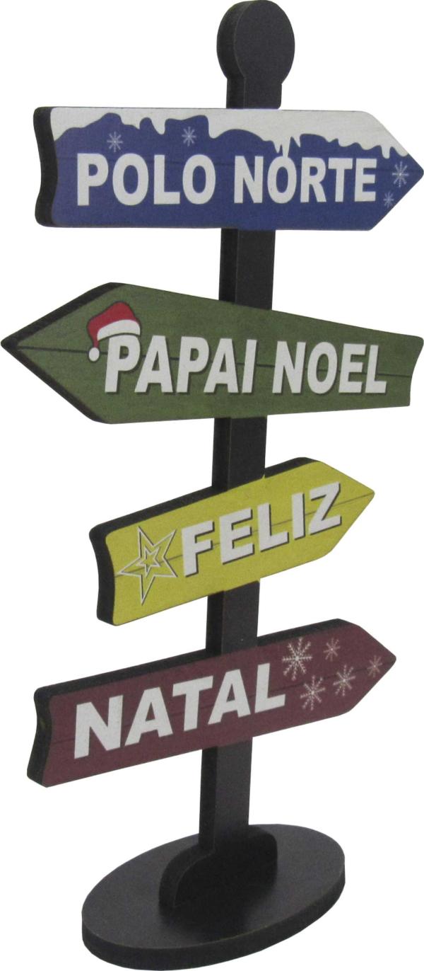 Placa Seta de Mesa Adesivada Polo Norte    Mdf