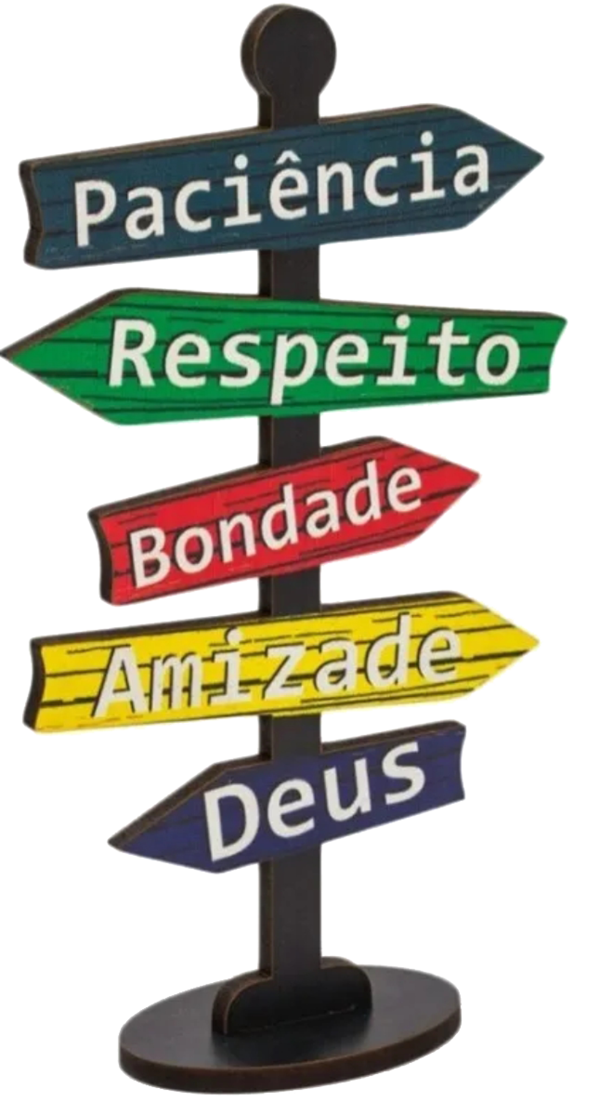 Placa Seta de Mesa Adesivada Paciência  Mdf