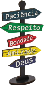 Placa Seta de Mesa Adesivada Paciência  Mdf