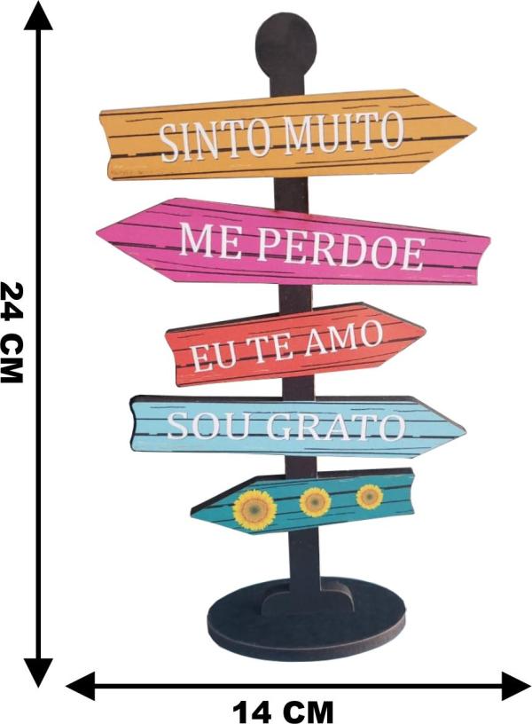 Placa Seta de Mesa Adesivada Ho oponopono   Mdf
