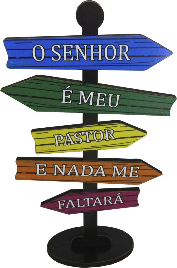 Placa Seta de Mesa Adesivada  Senhor   Mdf
