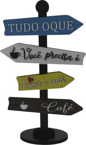 Placa Seta de Mesa Adesivada Tudo que você Precisa    Mdf