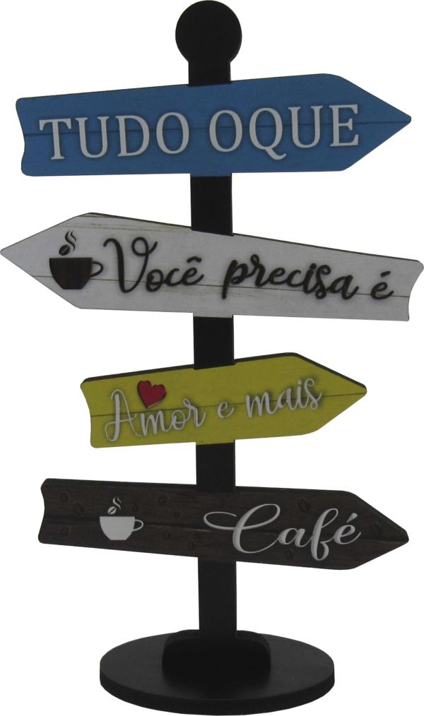 Placa Seta de Mesa Adesivada Tudo que você Precisa    Mdf