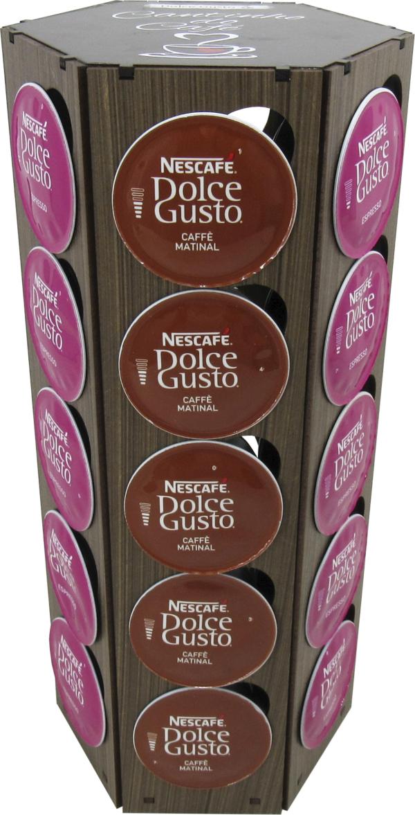 Torre Porta Cápsula Sextavado Dolce Gusto Cantinho do Café Mdf