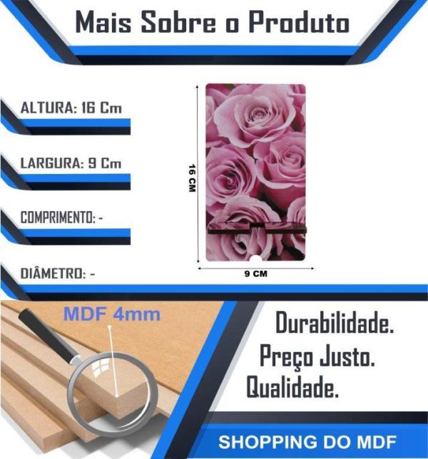 Porta Celular Adesivado Rosas 