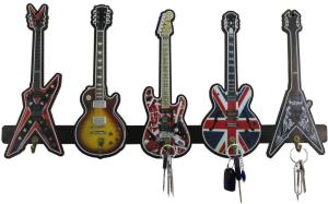 Porta Chave Guitarras Adesivadas 40x20cm Mdf