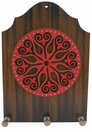 Porta Chaves Mandala Vemelha