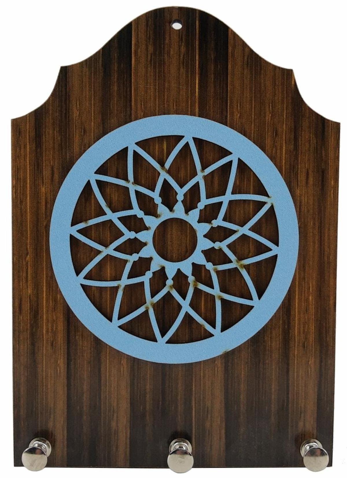 Porta Chaves Mandala azul