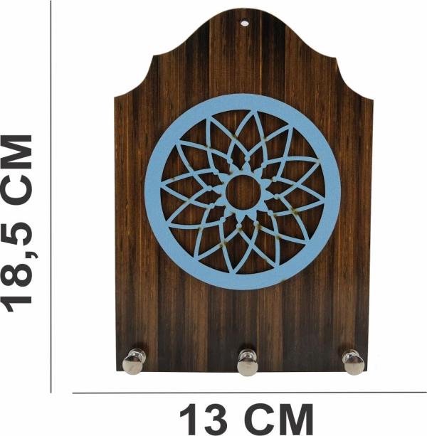 Porta Chaves Mandala azul