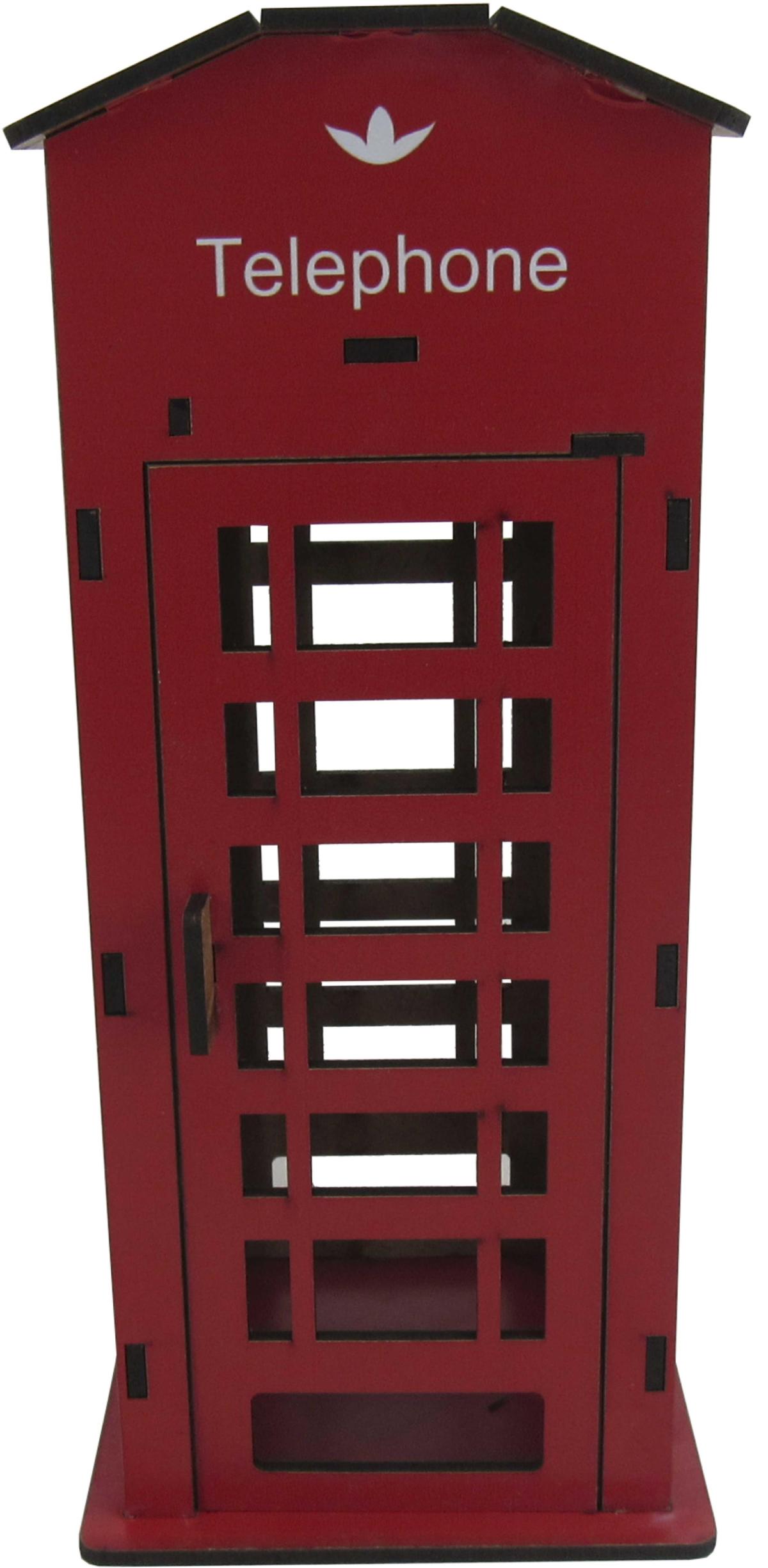 Cabine Telefônica Decorativa Grande 24x10,5x10,5cm Mdf