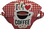 Porta Coador De Café I Love Coffee Coração 