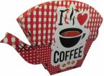 Porta Coador De Café I Love Coffee Coração 