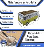 Porta Controle Kombi Amarela 4 Partes Mdf