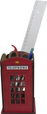 Porta Lápis Cabine Telefonica  Mdf 