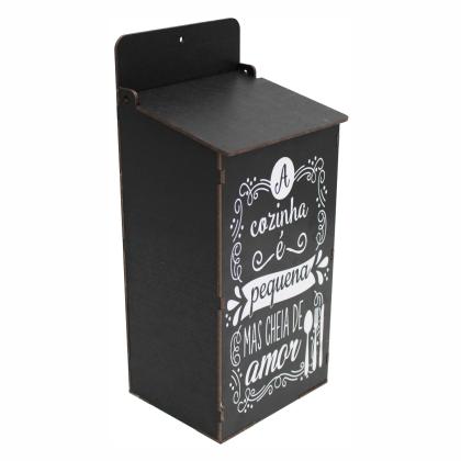 Puxa saco Adesiv. Preto A Cozinha 12x10x27cm 