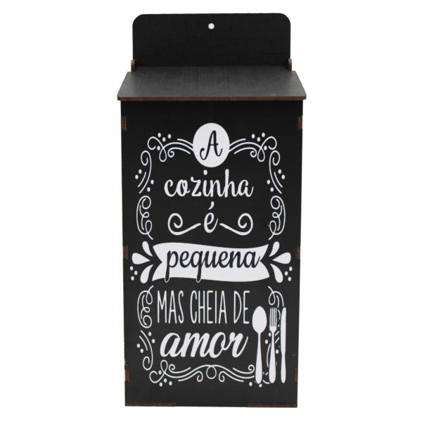 Puxa saco Adesiv. Preto A Cozinha 12x10x27cm  Puxa saco Adesiv. Preto A Cozinha 12x10x27cm