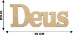 Recorte Palavra Deus 30x12cm MDF CRU