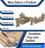 Recorte Palavra Feliz Natal MDF CRU