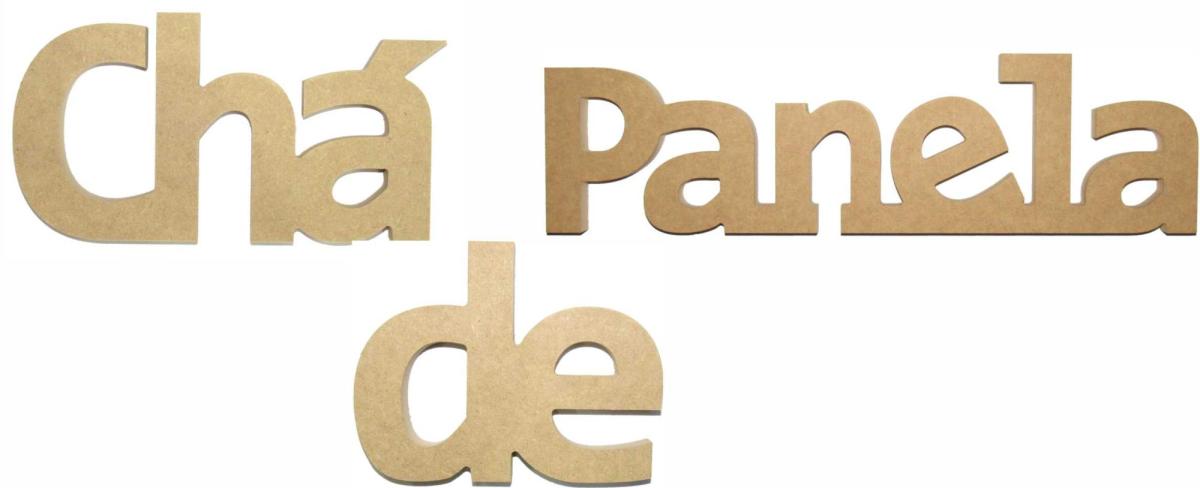 Recorte Palavras Chá de Panela  MDF CRU