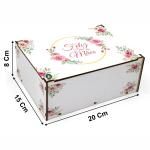 dia das mães Caixa Organizadora Adesivada Feliz dia das mães Presente Decoração floral rosa - MDF