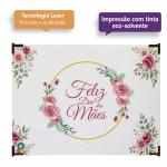 dia das mães Caixa Organizadora Adesivada Feliz dia das mães Presente Decoração floral rosa - MDF