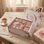 dia das mães Caixa Organizadora Adesivada Feliz dia das mães Presente Decoração floral rosa - MDF