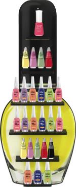Expositor de Esmalte Amarelo Adesivado