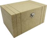 Frasqueira Alta Pequena 22x15x13cm Mdf Crú
