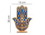 HAMSA AZUL C/BASE AD. 17X23CM