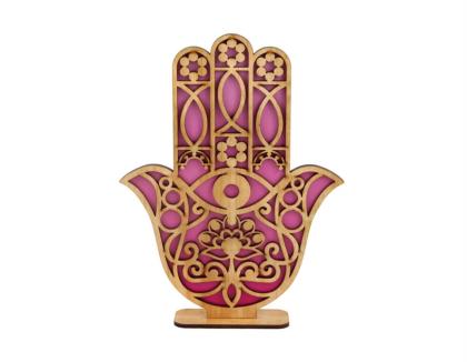 HAMSA ROSA C/BASE AD. 17X23CM